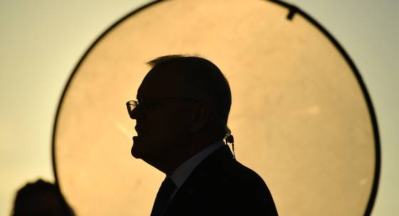 A silhouette of Liberal MP Scott Morrison (Image: AAP/Mick Tsikas)