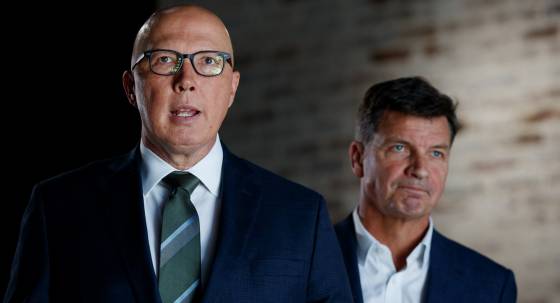 Peter Dutton and Angus Taylor (Image: AAP/Nikki Short)