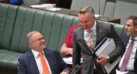 Anthony Albanese and Minister for Climate Change Chris Bowen (Image: AAP/Mick Tsikas)