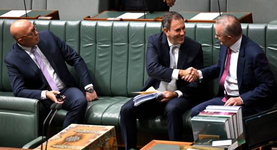 Peter Dutton, Jim Chalmers and Anthony Albanese (Image: AAP/Lukas Coch)