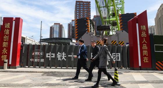 A construction site in Beijing (Image: EPA/Wu Hao)