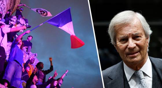 An election rally in Paris; French billionaire Vincent Bolloré (Image: AAP/Reuters/Benoit Tessier)