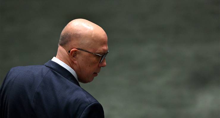Opposition Leader Peter Dutton (Image: AAP/Lukas Coch)