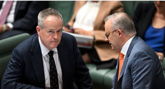 NDIS Minister Bill Shorten and Prime Minister Anthony Albanese (Image: AAP/Lukas Coch)