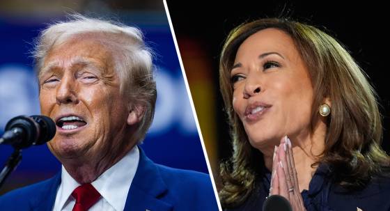 Donald Trump and Kamala Harris (Images: AAP/Private Media)
