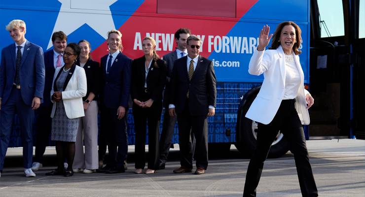 Democratic presidential nominee Vice President Kamala Harris (Image: AAP/AP/Jacquelyn Martin)