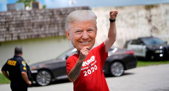 A Donald Trump supporter (Image: AP/Rebecca Blackwell)