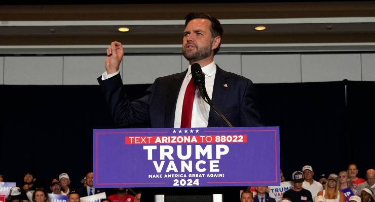 Republican vice presidential nominee JD Vance (Image: AP/Matt York)