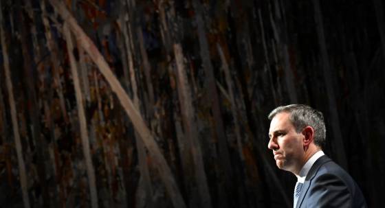 Jim Chalmers gives a post-budget address to the National Press Club (Image: AAP/Lukas Coch)