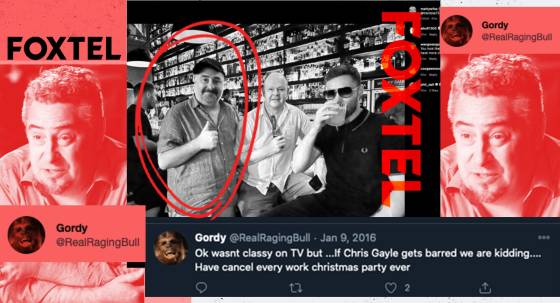 Fox Sports executive Matthew Weiss and a tweet from his secret account (Image: Private Media/Zennie)