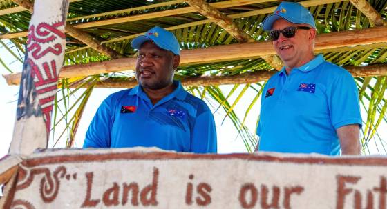 Anthony Albanese and Papua New Guinea Prime Minister James Marape (Image: AP/PMO)