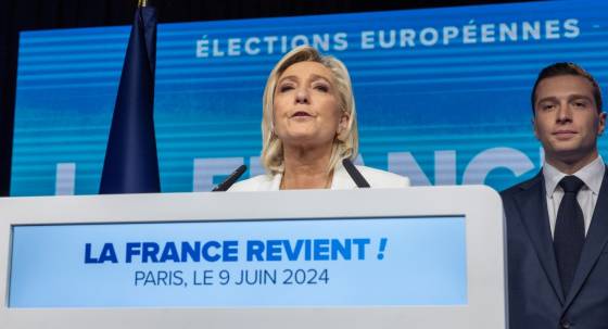 Far-right French politicians Marine Le Pen and Jordan Bardella (Image: EPA/Andre Pain)