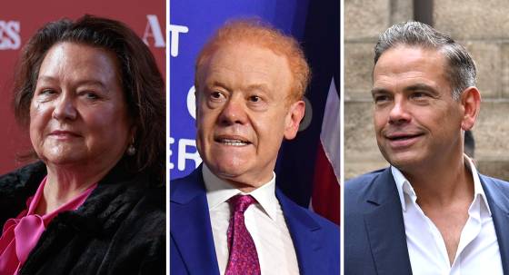 Gina Rinehart, Anthony Pratt and Lachlan Murdoch (Images: AAP)