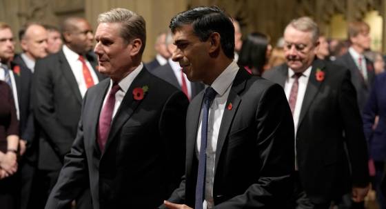 British PM Rishi Sunak (right) and Labour leader Keir Starmer (Image: AP/Alastair Grant)