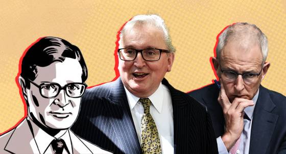 Twitter's 'suit guy' (aka Derek Guy), Don Harwin and Paul Fletcher (Images: AAP/Private Media)