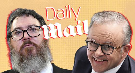 George Christensen, Anthony Albanese and the Daily Mail logo (Images: AAP/Daily Mail)