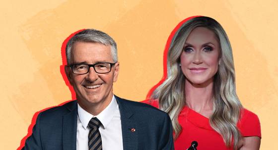 Gerard Rennick and Lara Trump (Image: AAP/AP/Private Media)