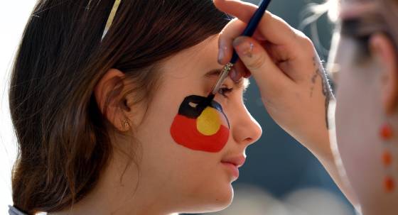 A young Yes vote supporter (Image: AAP/Bianca De Marchi)