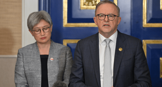 Foreign Affairs Minister Penny Wong and Prime Minister Anthony Albanese (Image: AAP/Mick Tsikas)